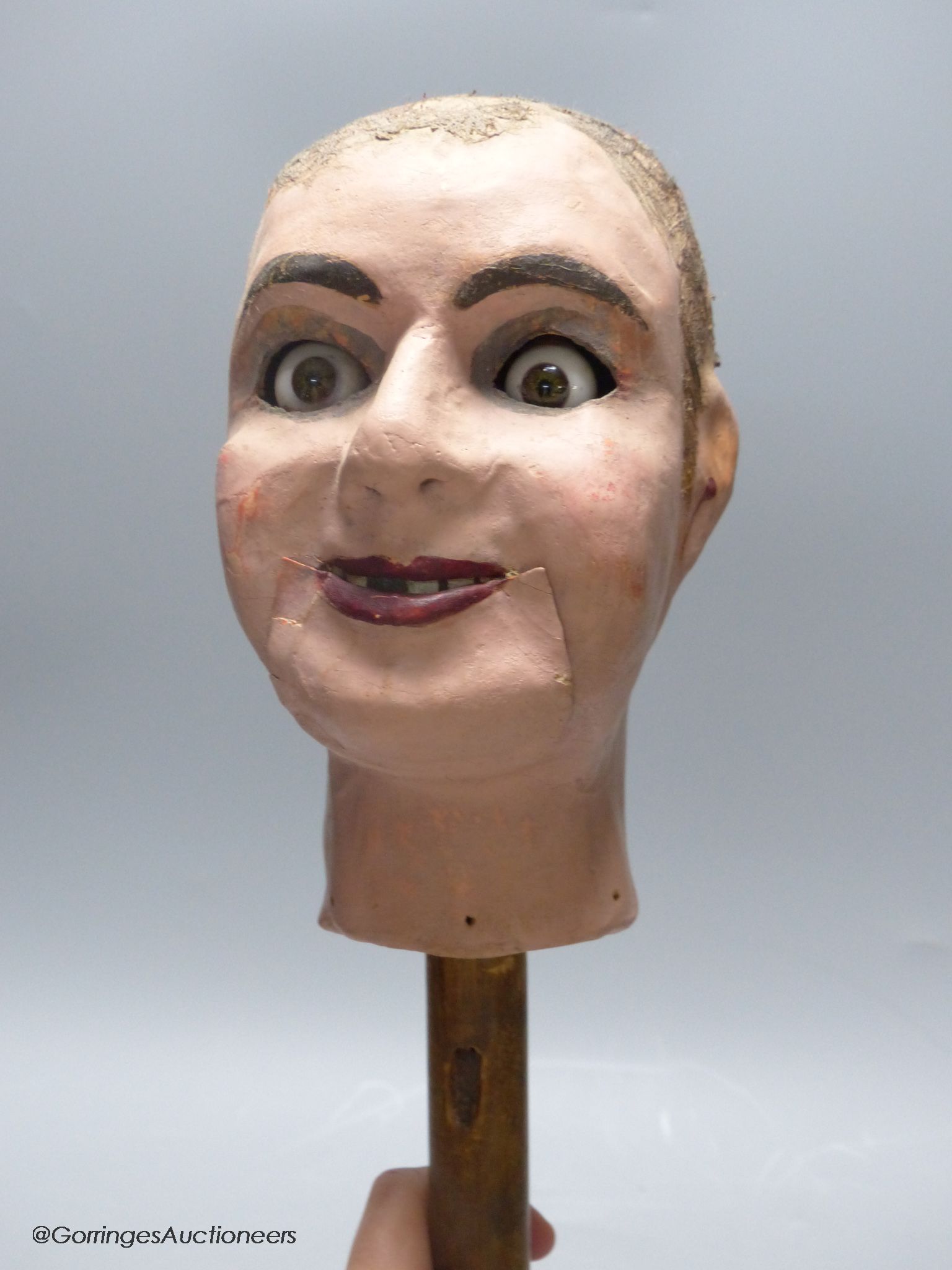 A painted bentriloquist's dummy